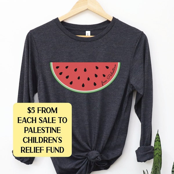 Free Palestine Long Sleeve Shirt, This is Not a Watermelon, Stand With Palestine Tee, Gaza Aid TShirt, Ceasefire Now Top, Anti War Shirt