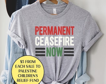 Camiseta Palestina Libre, Camiseta Alto el Fuego Permanente Ahora, Palestina Será Libre, Apoya a Gaza, Camiseta Apoya a Palestina, Camiseta Ganancias Donadas a Gaza