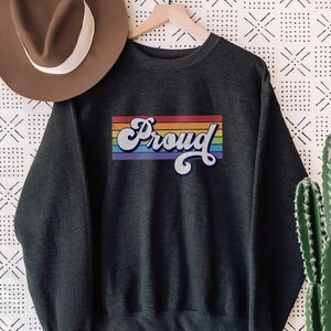 LGBTQIA Pride Premium Sweatshirt, Proud Crewneck, Gay Pride Top, Lesbian Shirt, Queer Pullover, Bisexual Pride Gift, Equality Clothing