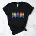 LGBTQIA+ Pride Ice Pops Shirt, Pride Month Gift, Gay Pride Rainbow T-Shirt, Transgender, Bisexual, Pansexual, and Lesbian Pride Flags Tee