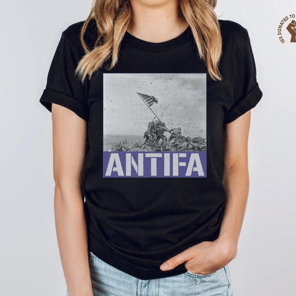 Antifa Shirt, Anti Fascist Tee, World War II Top, Protest Clothing, Stop Fascism TShirt, Leftist TShirt, Anti Trump Top, Social Justice Gift