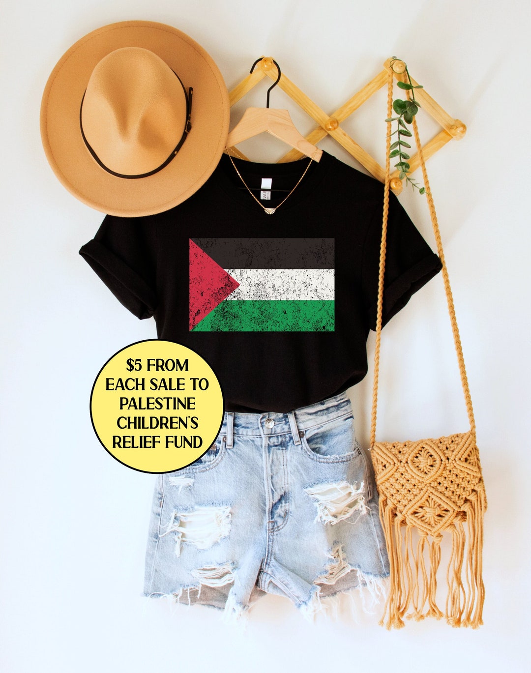Palestine Flag Sustainably Made T-Shirt Dress, Ethically Produced