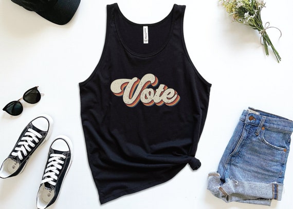 Vote Tank, Retro Voting Top, Vote Blue Shirt, 2023 Elections Top, Democrat Clothing, Liberal Gift, Activist Apparel, Roe vs Wade Unisex Tank
