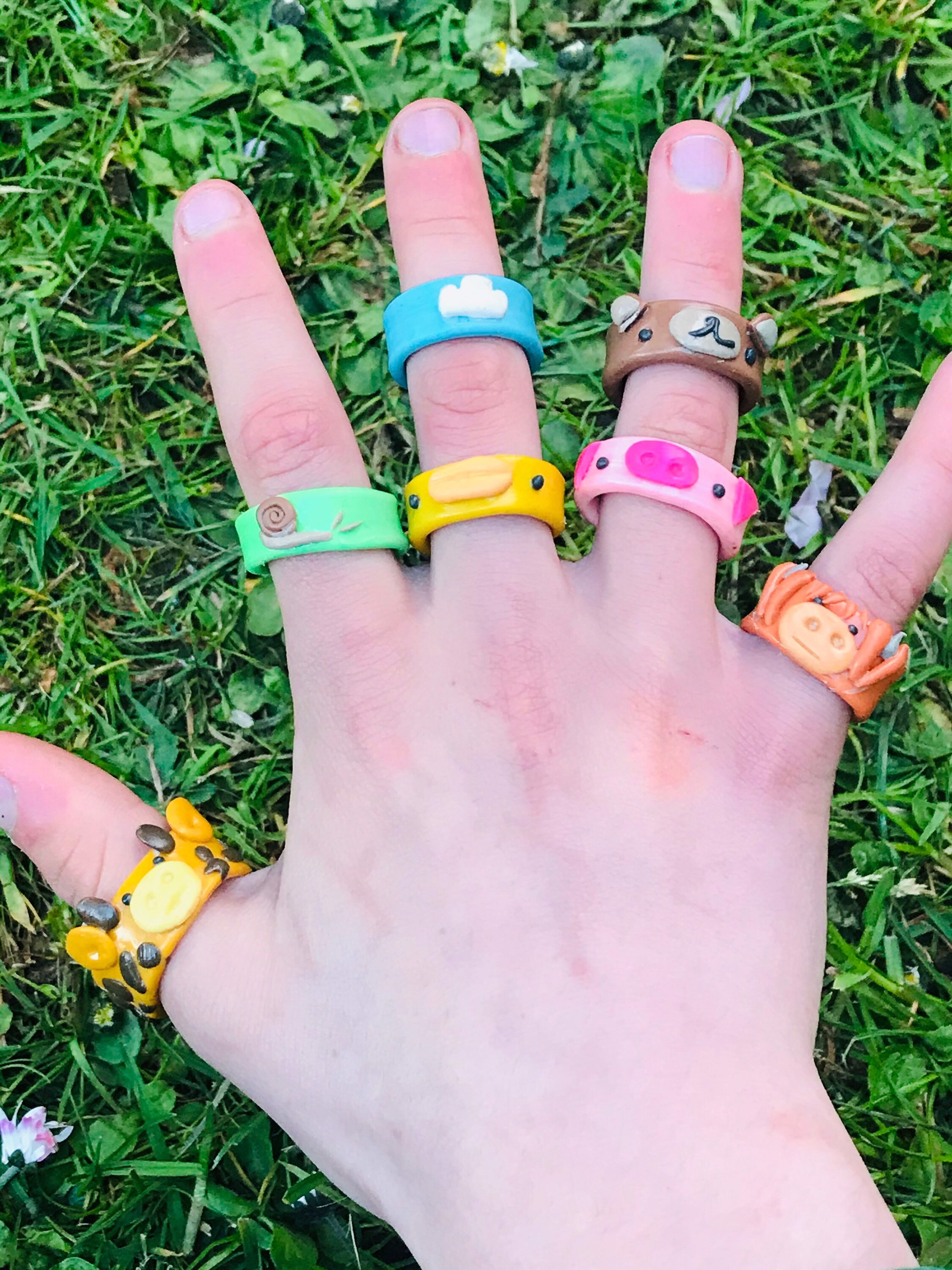 Cute clay rings Etsy