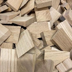 50 eikenhouten wiggen 57x39x12mm