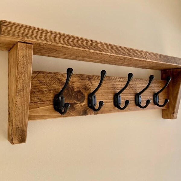 Coat Hooks With Shelf Etsy UK