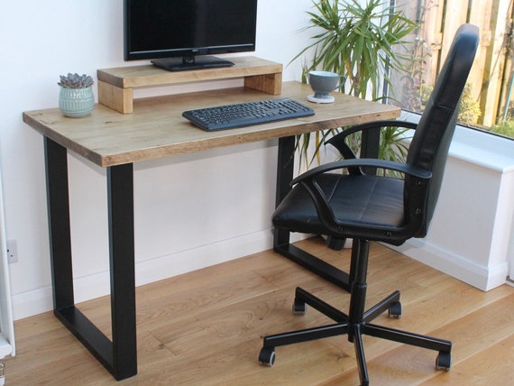 Black and timber deals desk