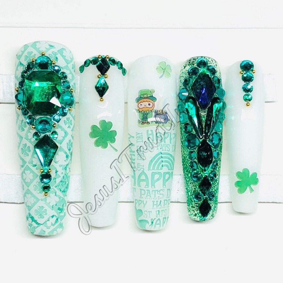 POT OGOLD XXL Ballerina Gel Press on Nails Reusable Nails - Etsy