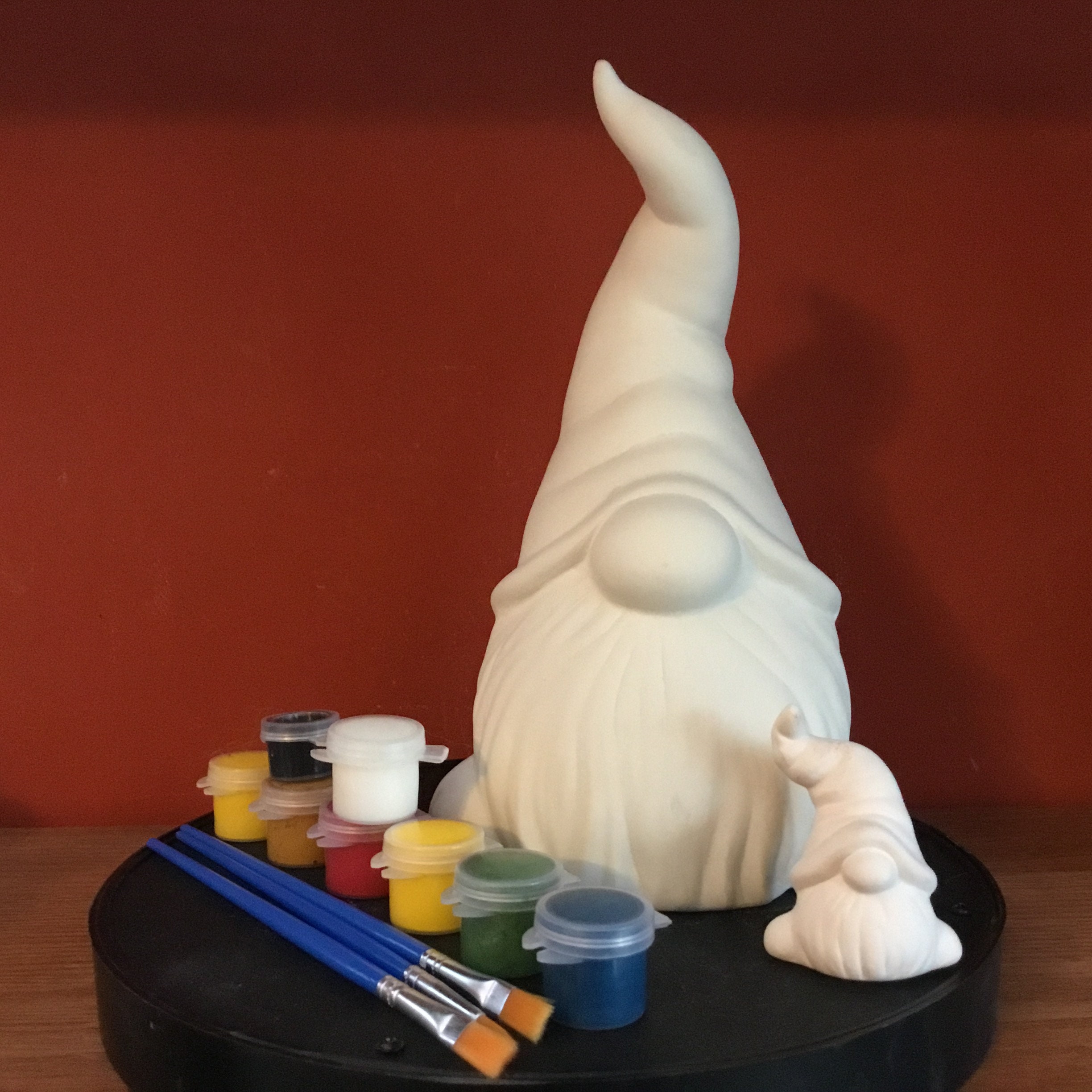 Ceramic Gnome Kit Gnomes to Paint Gnome Craft Kit Garden Etsy