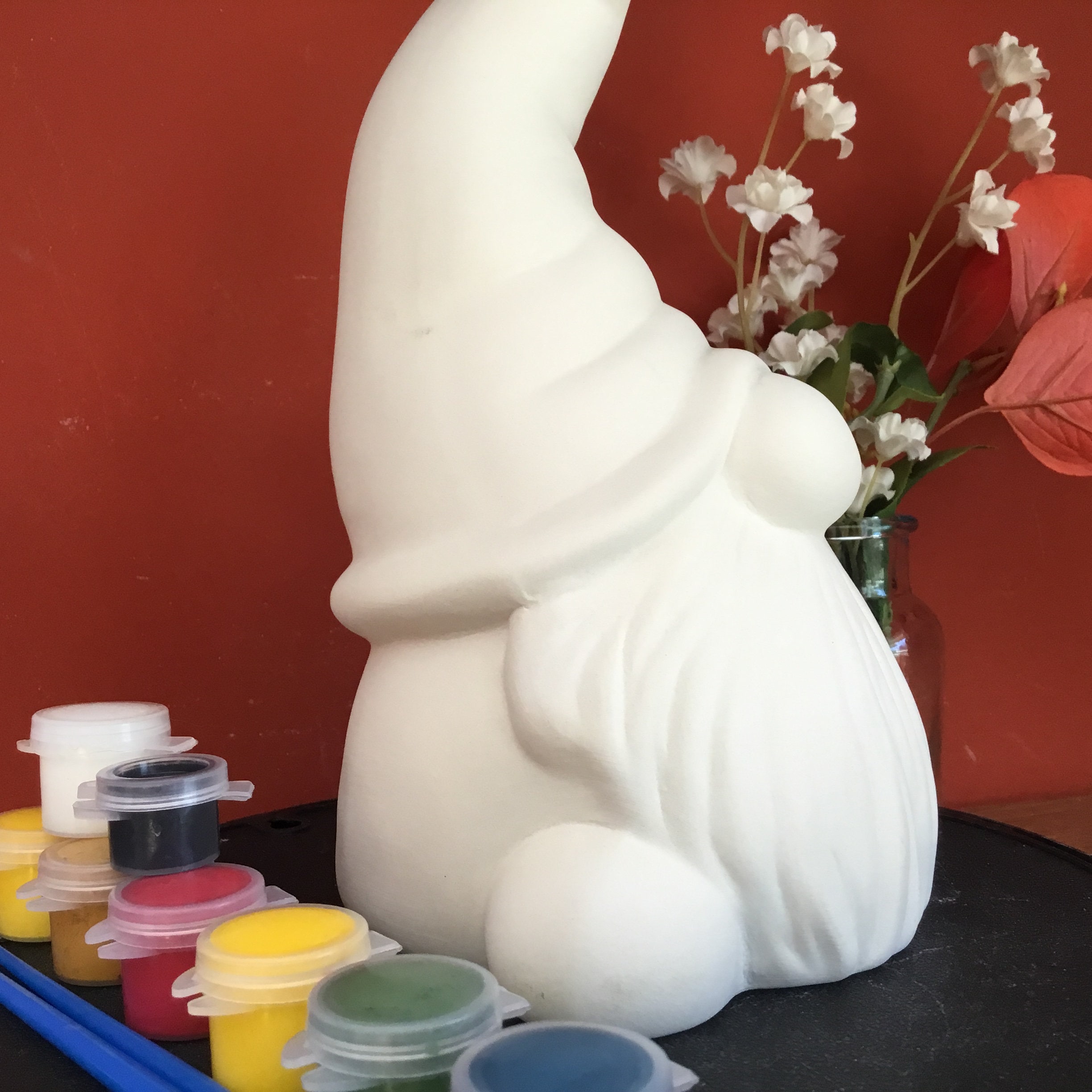 Ceramic Gnome Kit Gnomes to Paint Gnome Craft Kit Garden Etsy