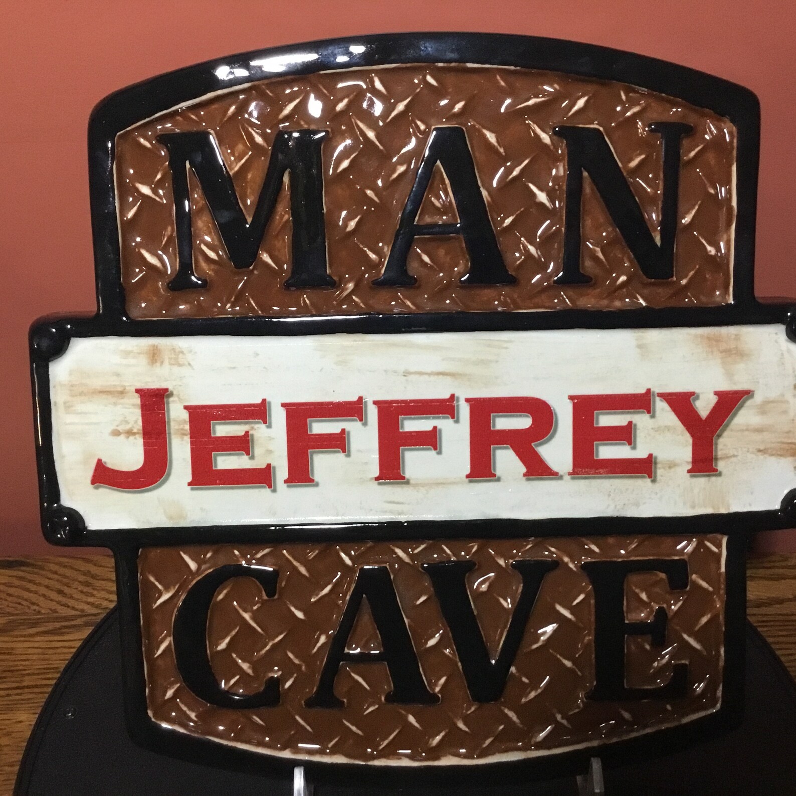 Custom Man Cave Sign Personalize Name Man Cave Hanging Sign Etsy