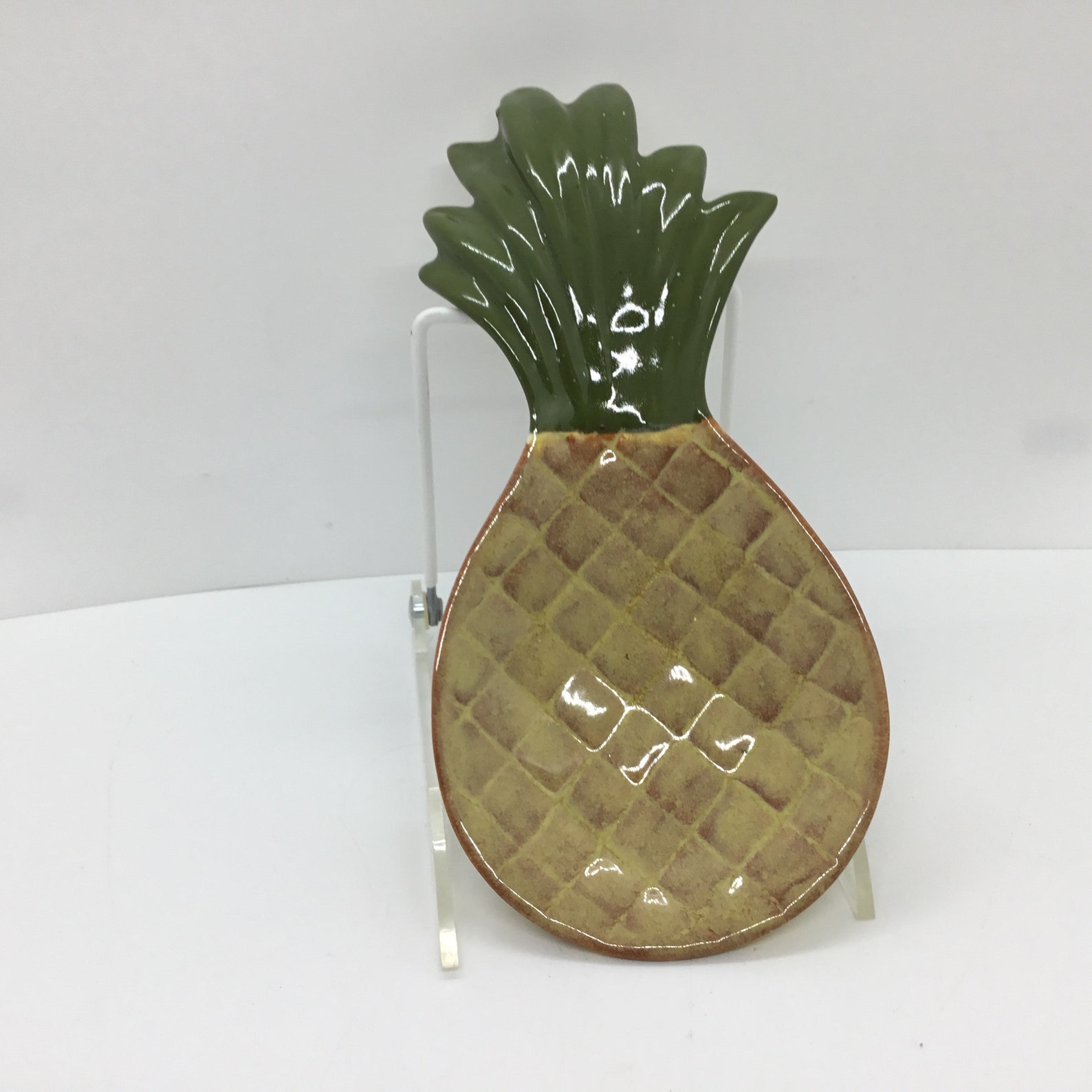 Pineapple Spoon Rest Hand Painted Pineapple Pineapple Plate Etsy