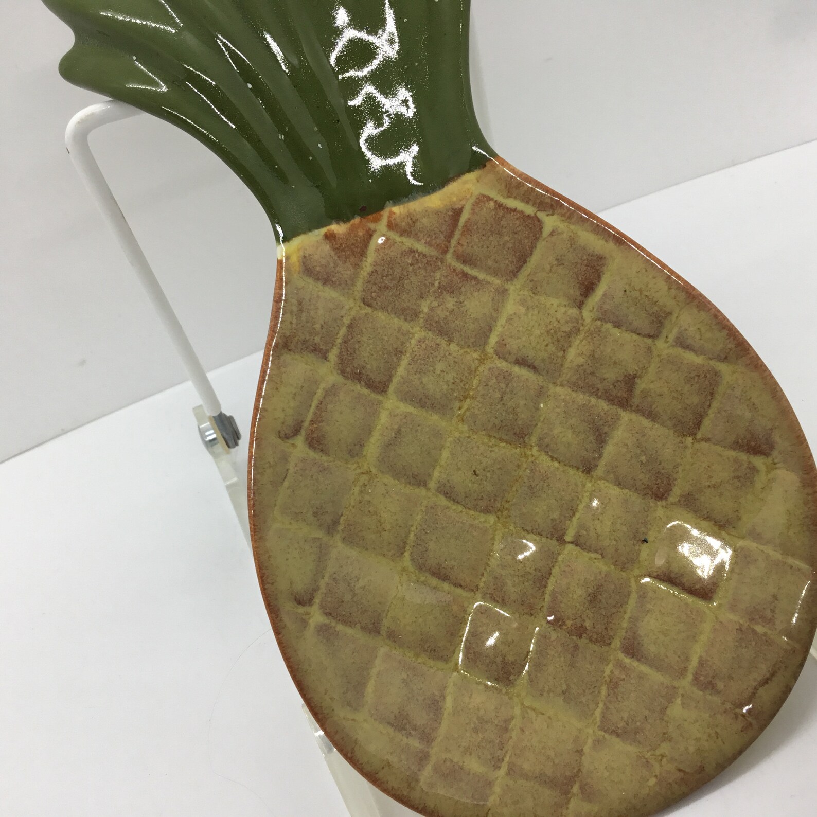 Pineapple Spoon Rest Hand Painted Pineapple Pineapple Plate Etsy