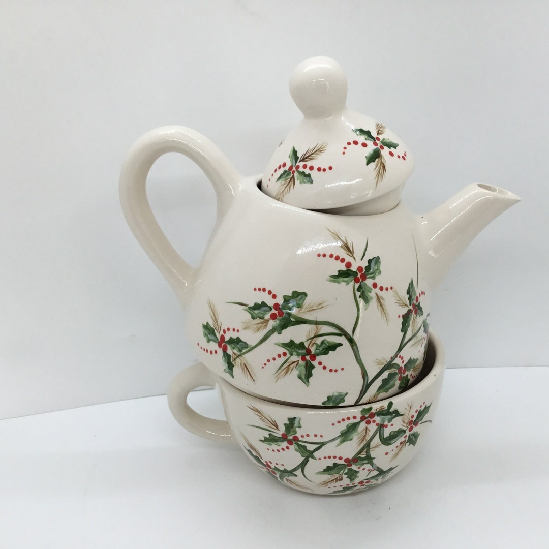 Christmas Tea Set, Christmas Gift for Tea Lover, Christmas Tea for One