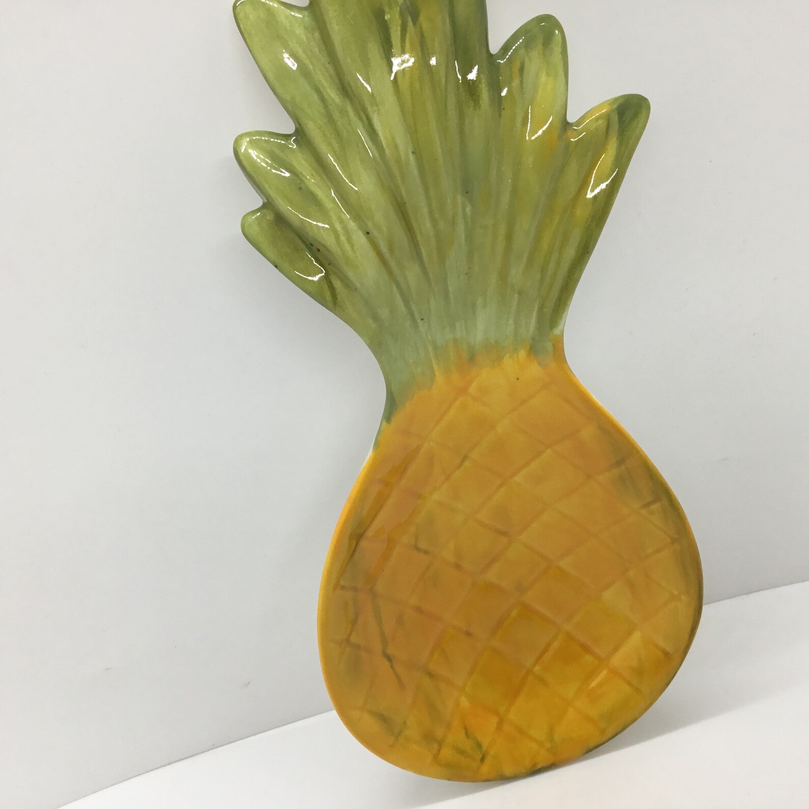Pineapple Spoon Rest Hand Painted Pineapple Pineapple Plate Etsy