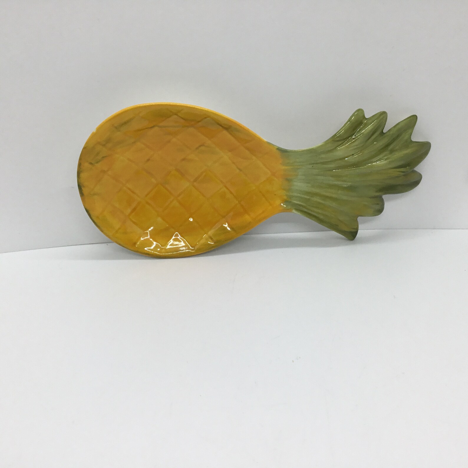 Pineapple Spoon Rest Hand Painted Pineapple Pineapple Plate Etsy