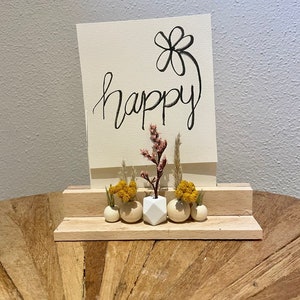 Barra de flores e porta-fotos com flores secas | Porta-cartões | prado de flores | Florgrama | Barra de fotos | Ideia de presente | Outono | recordações