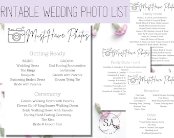 Wedding Photo Must Haves CANVA Template