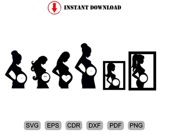 Download Pregnant Silhouette Etsy