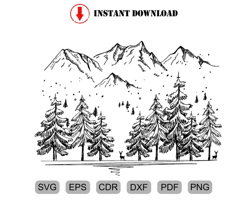 Forest Svg Mountain Silhouette Clipart Nature Logo Mountain Cricut Camping Svg Mountain Clipart Svg Adventure Svg Camping Logo Svg Art Collectibles Drawing Illustration Palayesh Ab Com