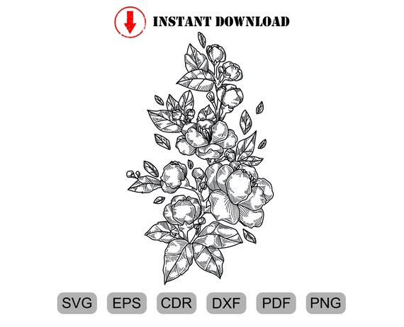 Paper cut template Cut files for cricut and Silhouette Bouquets Flower border Floral decoration FLOWERS in SVG Flowers