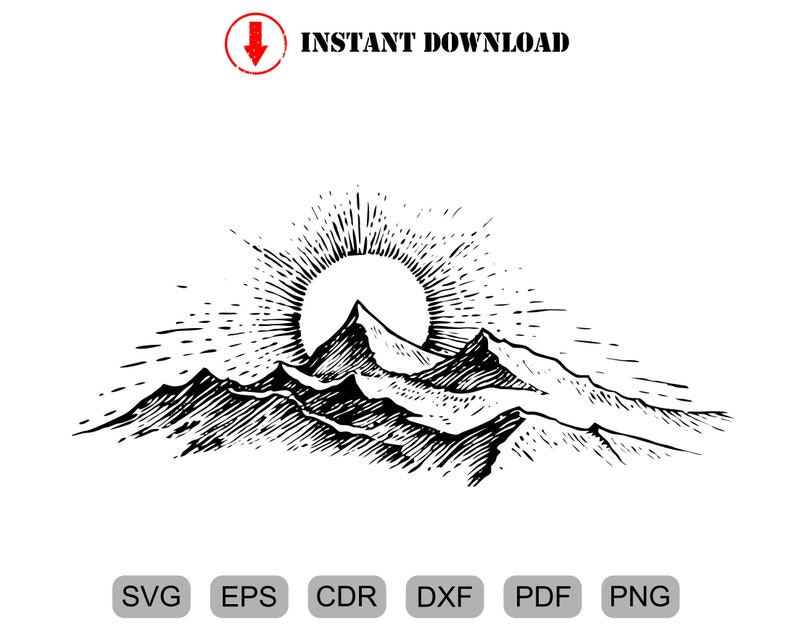 Free Free 59 Mountain Sunset Svg SVG PNG EPS DXF File