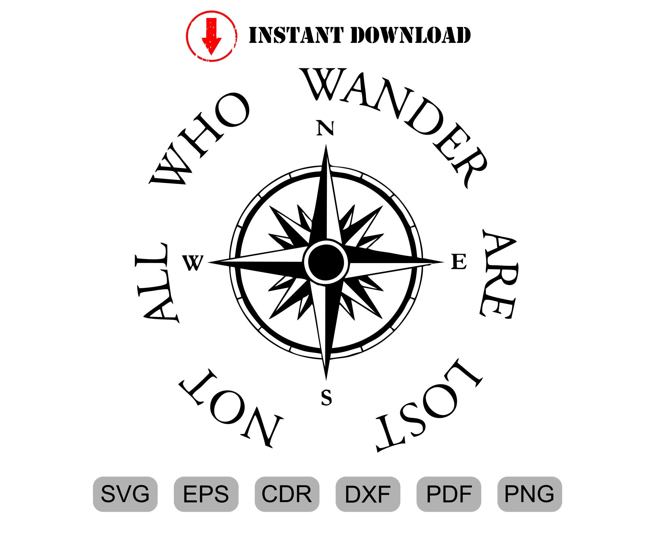 Not All Those Who Wander Are Lost SVG Cut File commercial | Etsy