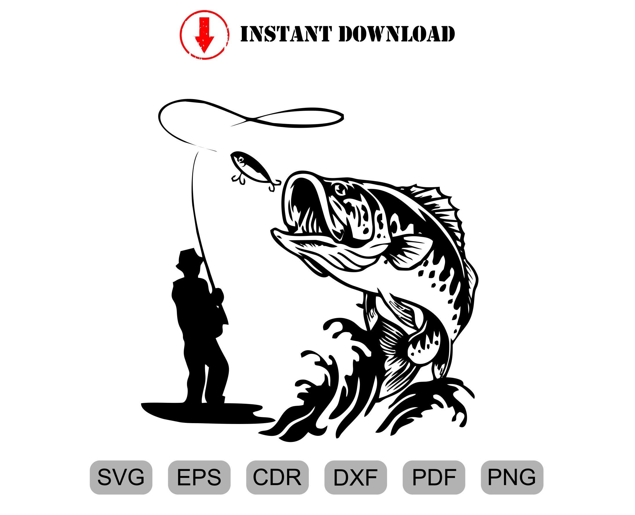 Free Free 132 Jumping Bass Fish Svg SVG PNG EPS DXF File