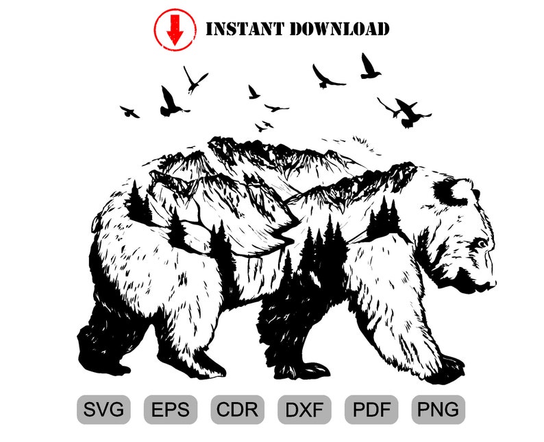 Download Bear Nature Svg Bear Svg Forest Svg Camping Svg Travel Svg ...