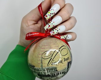Press on nails | Christmas nails | False nails | Hand painted