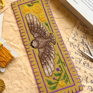 Uil van Minerva bladwijzer kruissteekpatroon - Athena XStitch - Griekse mythologie borduurwerk - kleine beginners kruissteek bladwijzer PDF