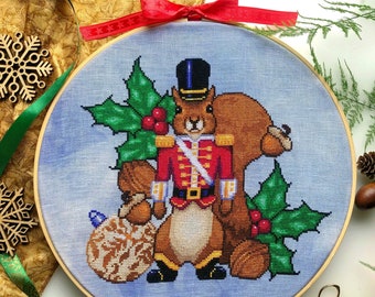 The Nutcracker - Squirrel Cross Stitch Pattern - Christmas Cross Stitch - Ballet - X-mas stitch - Cute Animal Cross Stitch Pattern PDF