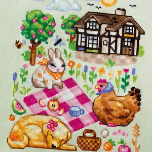 Life at the Cottage SAL (Ongoing!) - Cross Stitch Stitchalong - Cottagecore Xstitch - Colorful Summer Cross Stitch Pattern - Digital PDF