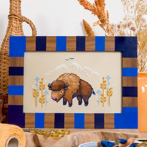 Bison Horizon - Cute Bison Cross Stitch Pattern - Savanna Landscape - Gentle Giant - Adorable Animal - Wild Animals Cross Stitch Pattern PDF image 5