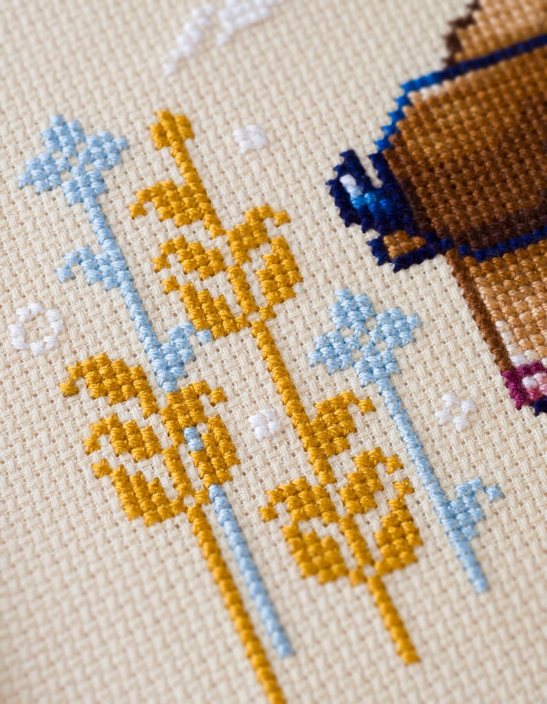 Bison Horizon - Cute Bison Cross Stitch Pattern - Savanna Landscape - Gentle Giant - Adorable Animal - Wild Animals Cross Stitch Pattern PDF image 4