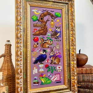 The Secret Grove Stitch-A-Long - Cross Stitch SAL - Magical and Cozy StitchAlong - Forest Animals & Critters Cross Stitch Patterns PDF image 2