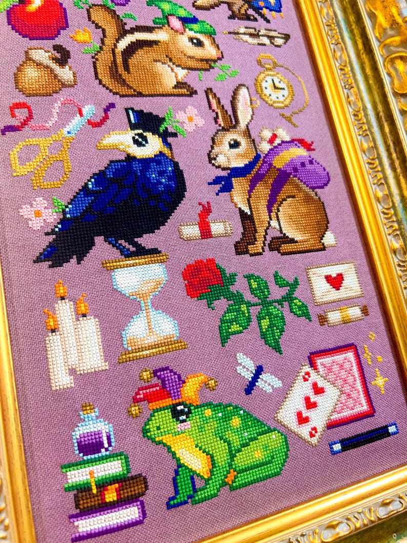The Secret Grove Stitch-A-Long - Cross Stitch SAL - Magical and Cozy StitchAlong - Forest Animals & Critters Cross Stitch Patterns PDF image 4