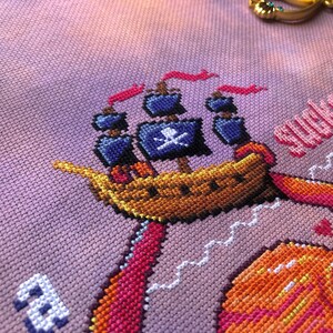 I'm a Sucker for You! - Kraken Cross Stitch Pattern - Pirate Ship Cross Stitch - Octopus - Valentines - Sea & Ocean Cross Stitch Pattern PDF image 3