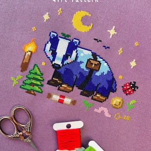 The Secret Grove Stitch-A-Long - Cross Stitch SAL - Magical and Cozy StitchAlong - Forest Animals & Critters Cross Stitch Patterns PDF image 5