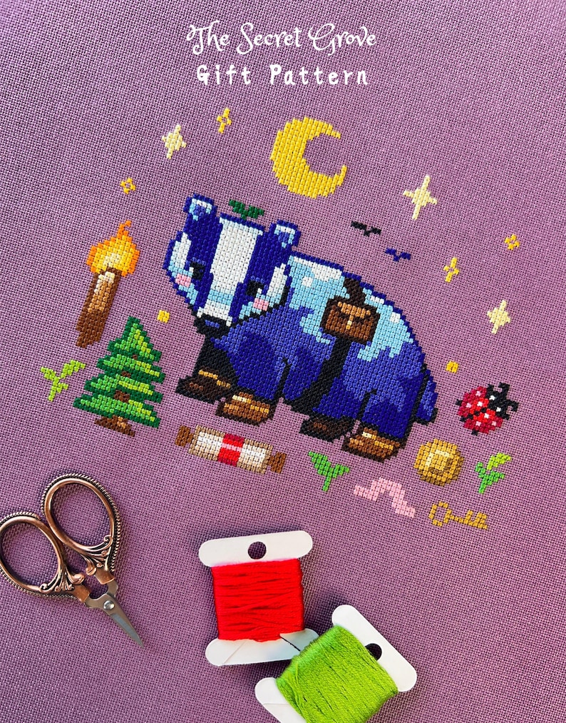 The Secret Grove Stitch-A-Long - Cross Stitch SAL - Magical and Cozy StitchAlong - Forest Animals & Critters Cross Stitch Patterns PDF image 5