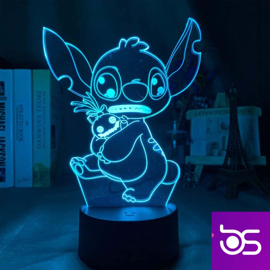Cute Stitch 3D Acrylic Night LightStitch and LiloStitch 3D | Etsy