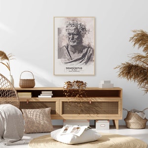Greek Philosopher Democritus, Printable Wall Art Greek Philosophy ...