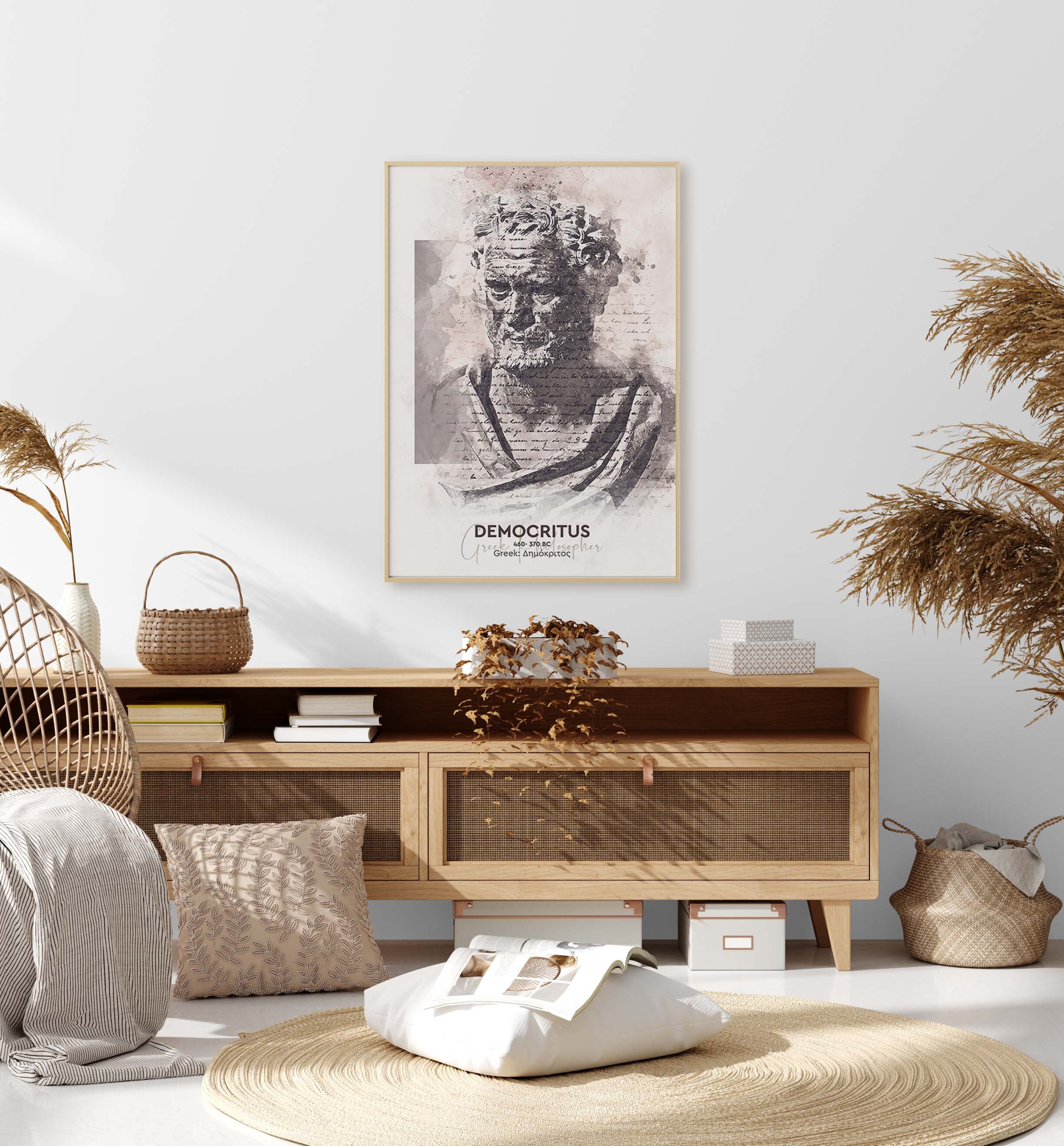 Greek Philosopher Democritus Printable Wall Art Greek | Etsy