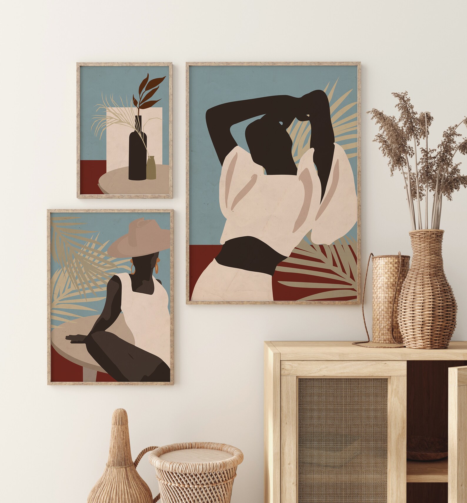 Printable Wall Art Set of 3 Feminist Abstract Poster Female - Etsy