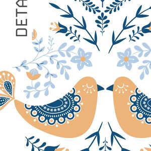 Scandinavian Folk Art Printable Printable Scandinavian Modern Wall Art Swedish Folk Art ...