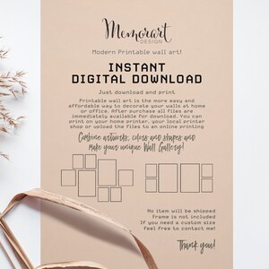 May include: Instant digital download for printable wall art.  Combine artworks, colors, and shapes to create a unique wall gallery.  No item will be shipped. Frame is not included.  If you need a custom size, feel free to contact me! Thank you!