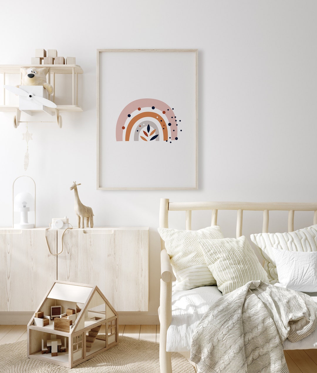 Nursery Rainbow Wall Art, Printable Wall Art, Rainbow Nursery Decor ...
