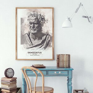 Greek Philosopher Democritus, Printable Wall Art Greek Philosophy ...