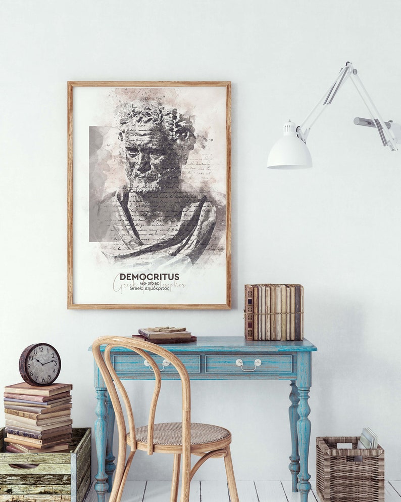 Greek Philosopher Democritus Printable Wall Art Greek | Etsy