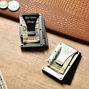 Pince à billets personnalisée unique, pince à billets de garçons d'honneur, cadeau mari gravé, porte-cartes, cadeau d'anniversaire, cadeau garçons d'honneur pour lui, cadeau pour papa